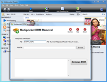 Mobipocket DRM Removal remove drm from Mobipocket reader ebook, it create a new .mobi file without DRM, user can convert .mobi to other format.