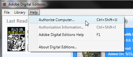 adobe digital editions authorize google